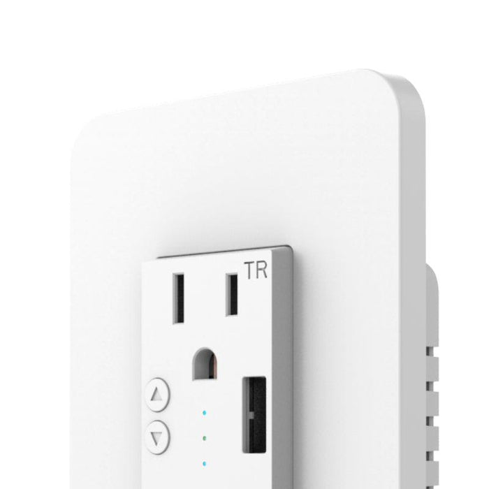 Nexxt - Smart Home Wifi Wall Power Outlet with 1 USB-A Port - Control Each Outlet and USBindividually - Voice Control Alexa/Google - White - Limolin 