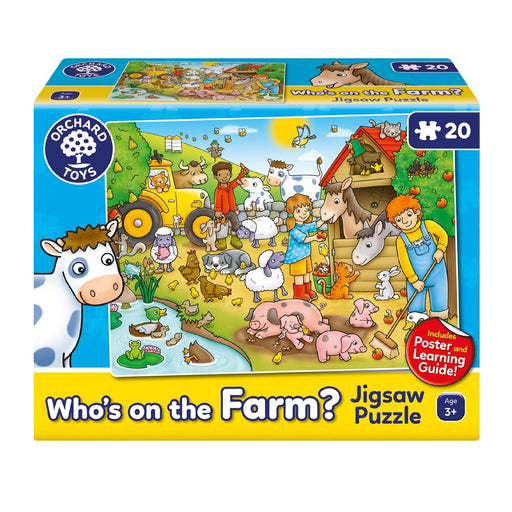 Orchard Toys - Who's On The Farm (Poster) (20-Piece Puzzle) - Limolin 