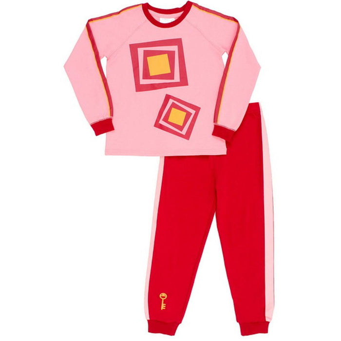 Passe-Partout - Pyjama:Passe - Partout: Rouge (Passe - Carreau) 3/4 - Limolin 