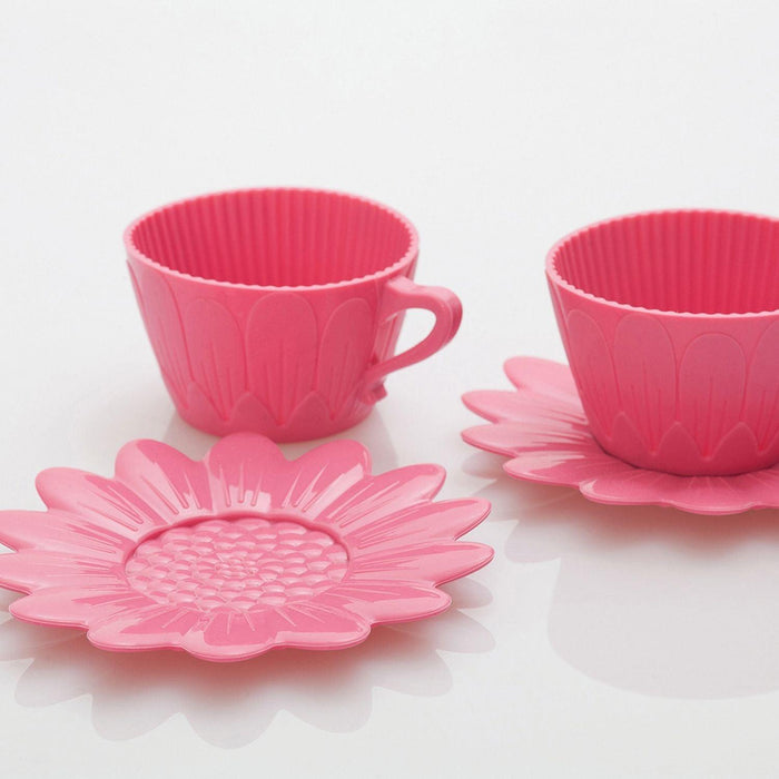 Pavoni - Daisy - 2 cups for cupcakes + 2 saucers - Limolin 