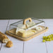 Pebbly - Cheese box Glass Lid/Bamboo Board