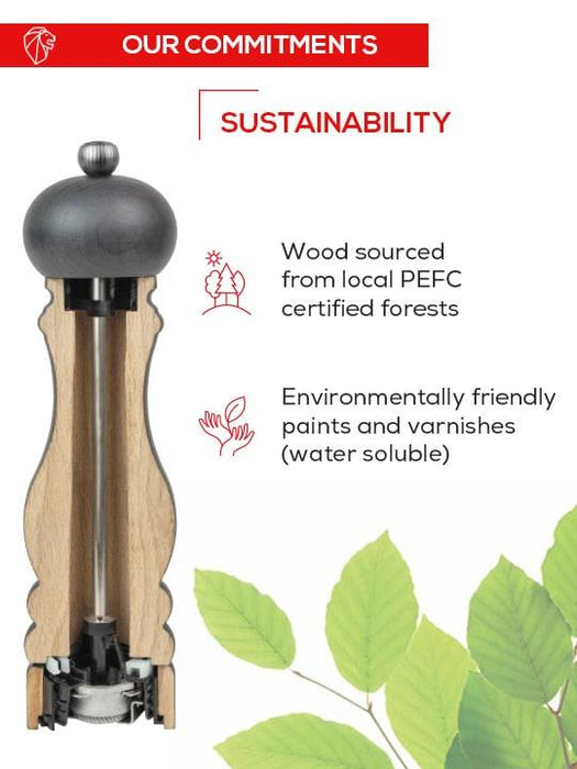 Peugeot - Fidji Pepper Mill Graphite Wood/Stainless 15cm - Limolin 