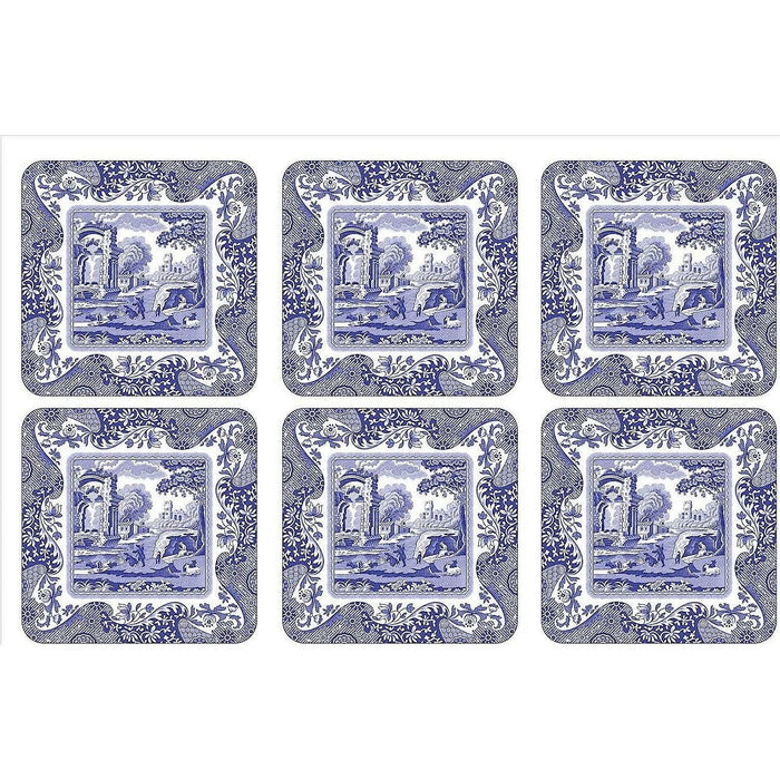 Pimpernel - Blue Italian Coasters 4X4" (Set of 6) - Limolin 