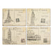 Pimpernel - Postcard Sketches Large Placemats (Set of 4) | 15.7 x 11.7 Inch