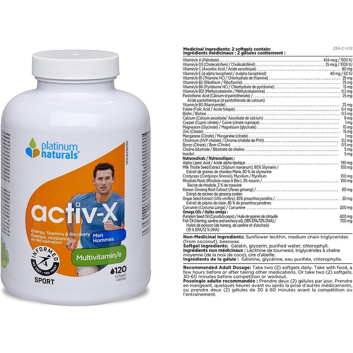 Platinum Naturals - activ - X for Men - 120 - Limolin 