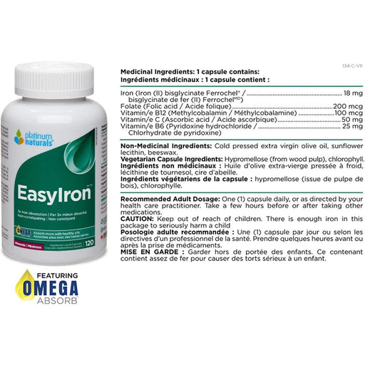 Platinum Naturals - EasyIron - 120 - Limolin 