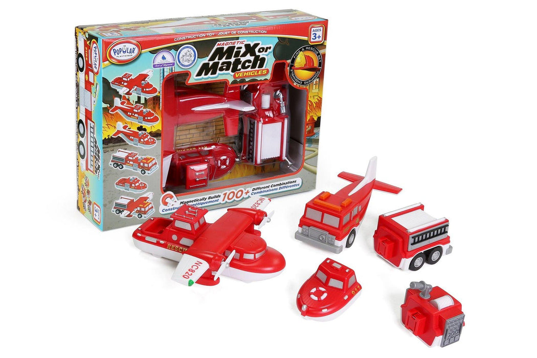 Popular Playthings - Mix or Match Vehicles Fire & Rescue (Bilingual) - Limolin 