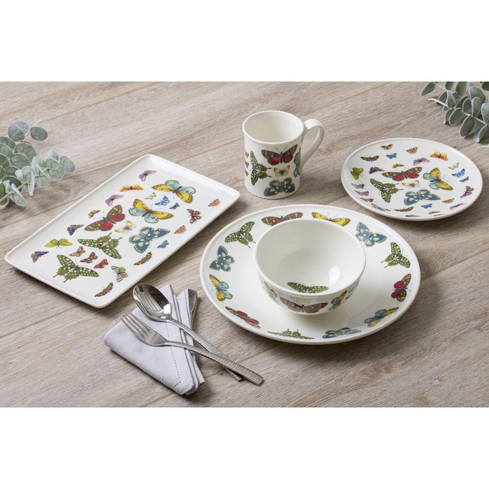 Portmeirion - Botanic Garden Harmony Coupe Charger PLate 12" - Butterflies White (Set of 4) - Limolin 