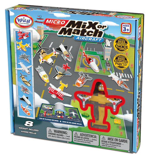 Popular Playthings - MICRO Mix or Match Vehicles Aircraft (Bilingual) - Limolin 