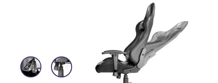 Primus - Gaming Chair Thronos 100T Racing Black Ergonomic Backrest Headrest Lumbar Support