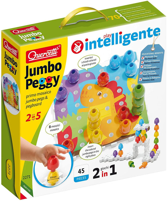 Quercetti - Jumbo Peggy 45-Piece - Limolin 