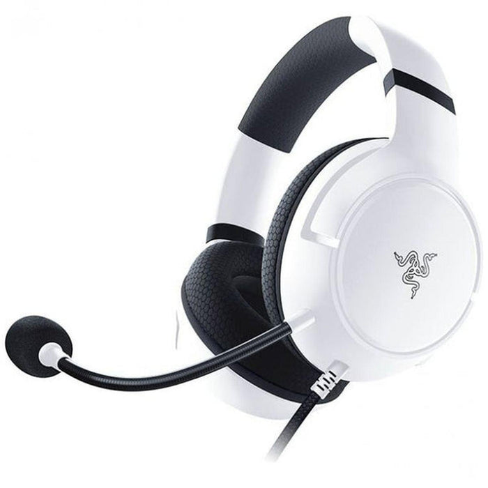 Razer - Xbox Gaming Headset Wired Kairax3.5mm With Boom Mic Memory Foam Ear Cushions - White - Limolin 