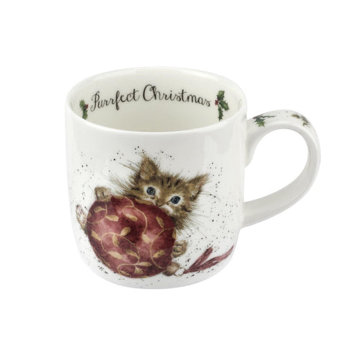 Royal Worcester - Mug & Coaster Purrfect Christmas 11oz - Limolin 