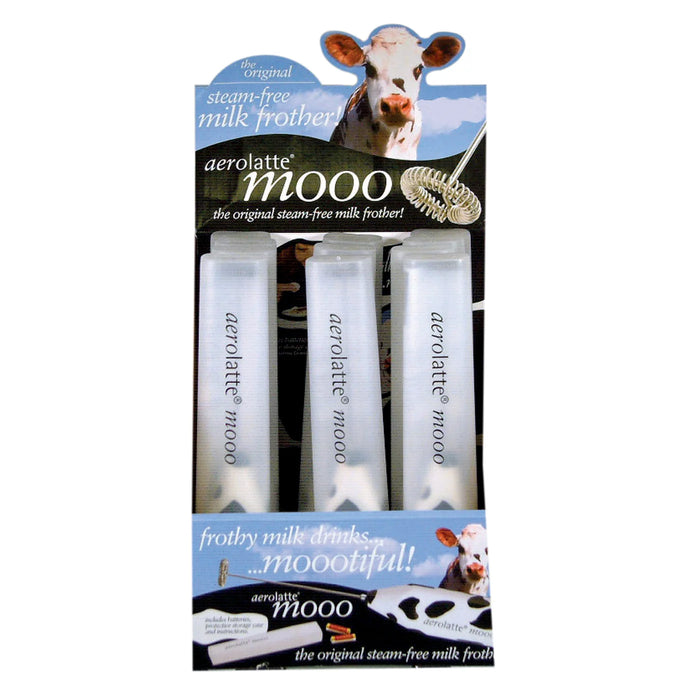 Aerolatte - MOO Milk Frother 21cm/8.5" Black/White