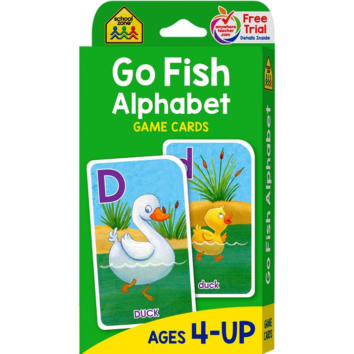 School Zone - Go Fish Alphabet Flash Cards - Limolin 
