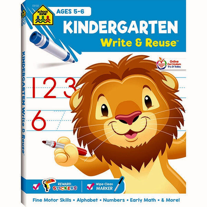 School Zone - Kindergarten Write & Re-Use - Limolin 