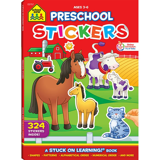 School Zone - Pre - School Sticker Book - Limolin 