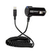 Scosche - Car Charger Lightning/Micro MFI 2-in-1 Hard Wired Coil strikeDRIVE 3ft Black - Limolin 