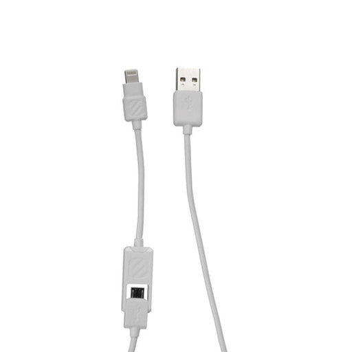 Scosche - Charge & Sync Lightning MFI/Mirco USB to USB-A 3ft White smartSTRIKE - Limolin 