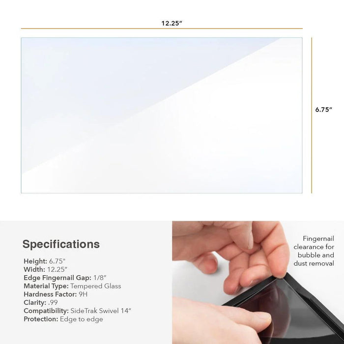 SideTrak - Screen Protector for 14in Screens Tempered Glass