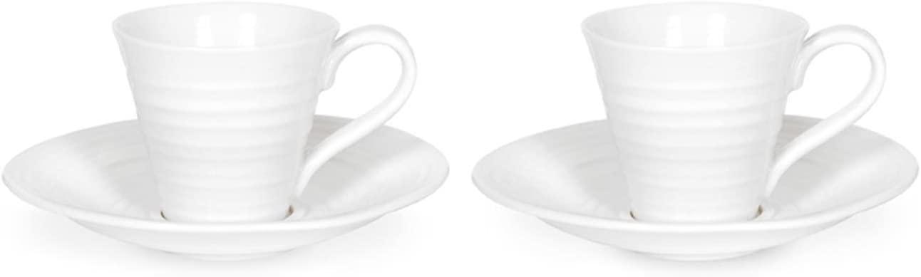 Sophie Conran - White - Espresso Cups & Saucers (Set of 2) - Limolin 