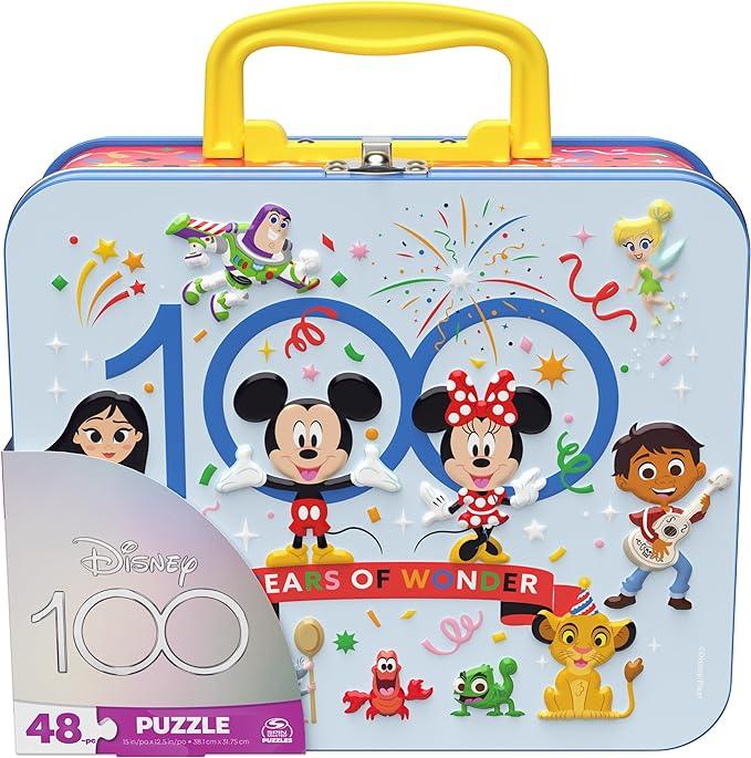 Spin Master - Puzzle - Disney 100Th Anniversary - Tin With Handle