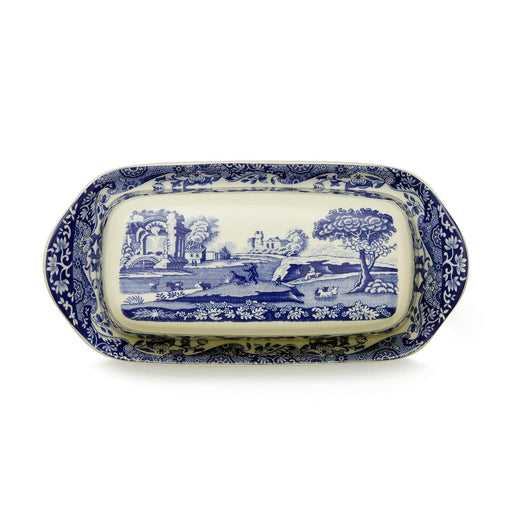 Spode - Blue Italian Butter Dish - Limolin 