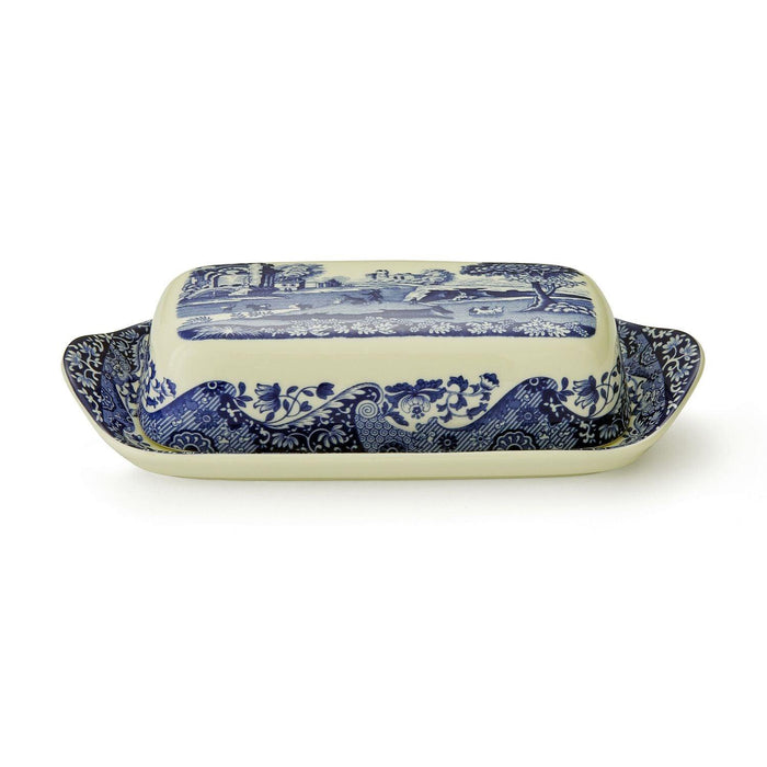 Spode - Blue Italian Butter Dish - Limolin 