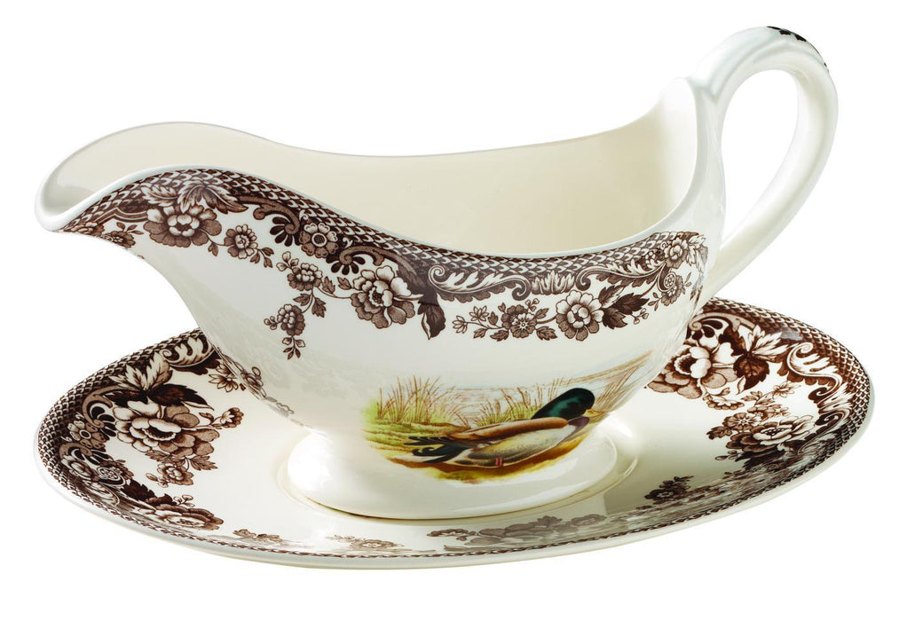 Spode - Woodland Sauce Boat & Stand