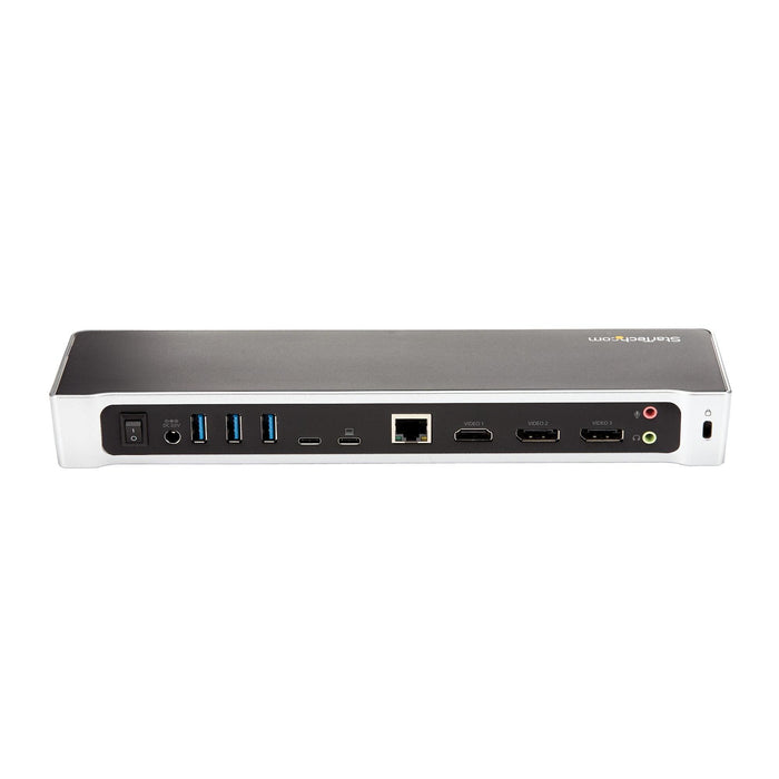 StarTech - Docking Station Triple Monitor USB-C HDMI & 4K DisplayPort - 60w Power Delivery-Piece/Mac/Chrome - Black - Limolin 
