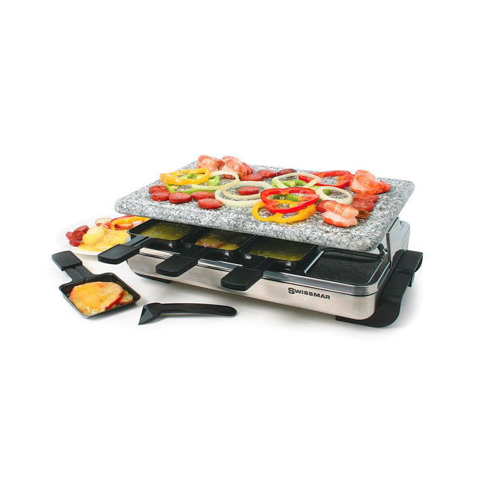 Swissmar - Raclette - 8 Person Stelvio Raclette Party Grill With Granite Stone - Limolin 