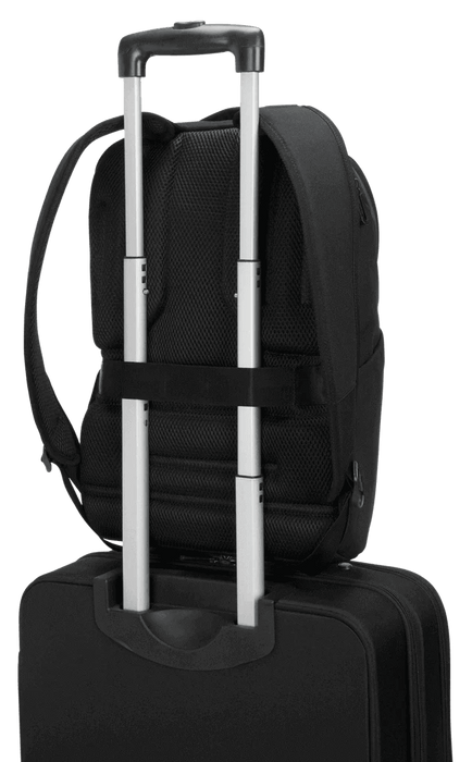 Targus - Backpack 15.6in Cypress Slim with EcoSmart made from Recycled Water Bottles Luggage Pass Through - Black