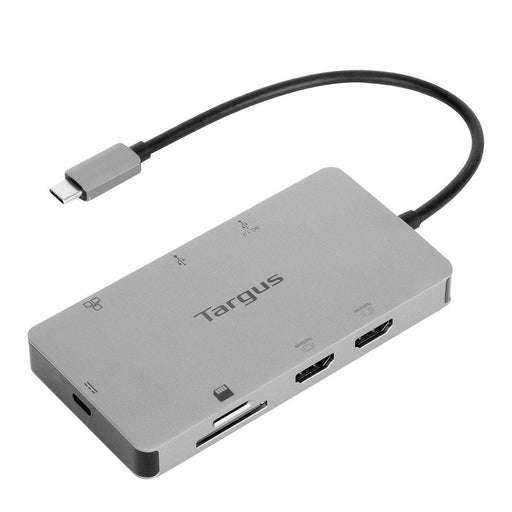 Targus - Docking Station Dual Monitor USB-C HDMI 4K with 100W Power Delivery Pass Thru - Silver - Limolin 