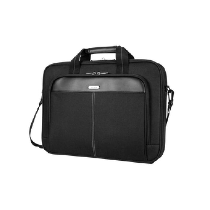 Targus - Laptop Bag 15.6in Classic Slim Briefcase with Shoulder Strap Luggage Pass Through - Black (TCT027CA) - Limolin 