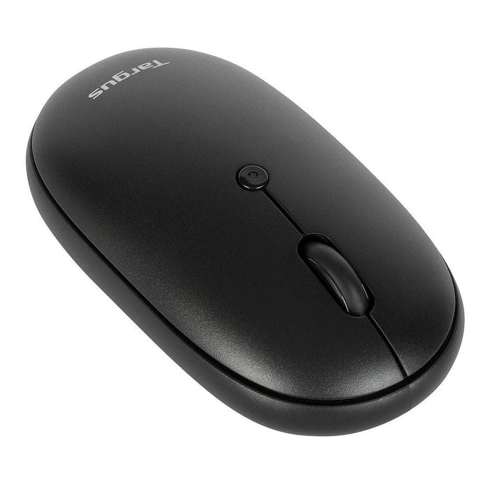 Targus - Mouse Bluetooth Compact Antimicrobial Ambidextrous Multi - Device up to 3 PC/Mac - Black - Limolin 