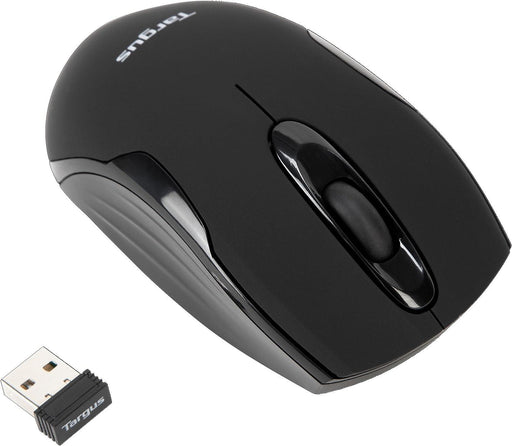Targus - Mouse Wireless Optical Ergonomic Ambidextrous 1600dpi PC/Mac - Matte Black
