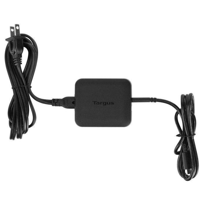 Targus - Targus Universal Laptop Power Adapter 65W Semi Slim USB-C Qualcomm Quick Charge 3.0 with Extra USB-A Port - Black - Limolin 