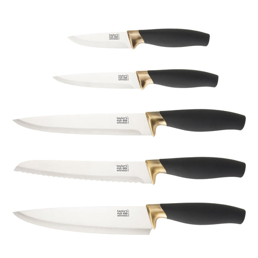 Taylors Eye Witness - Brooklyn Brass 5 pc Knife set - Limolin 