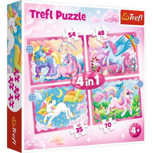 Trefl - Puzzle - 4In1 - Unicorns And Magic