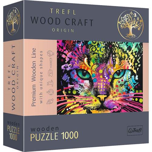 Trefl - Puzzle - Colorful Cat - Wooden - 1000Pc