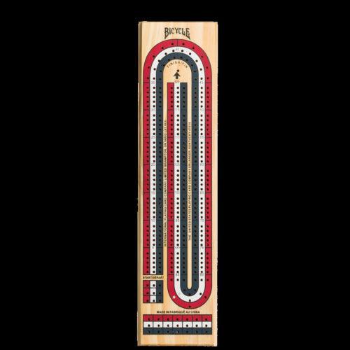 United States Playing Card - 3-Lane Wood Cribbage Board