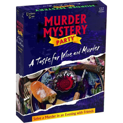 University Games - A Taste for Wine and Murder - Murder Mystery Games - Limolin 