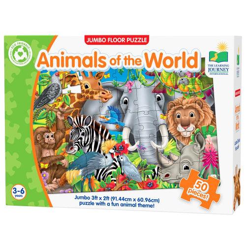 University Games - Jumbo Floor Puzzles - Animals of The World