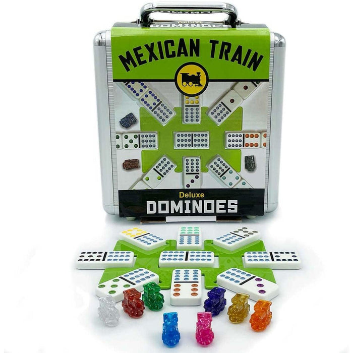 University Games - Mexican Train Dominoes (deluxe case) - Limolin 