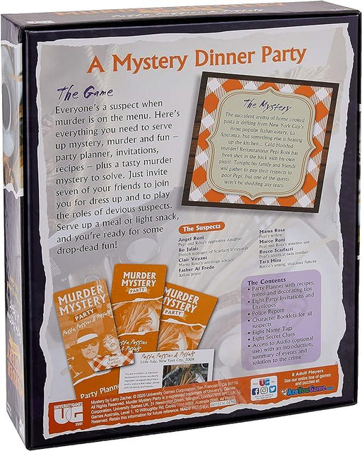 University Games - Murder Mystery - Pasta, Passion And Pistols