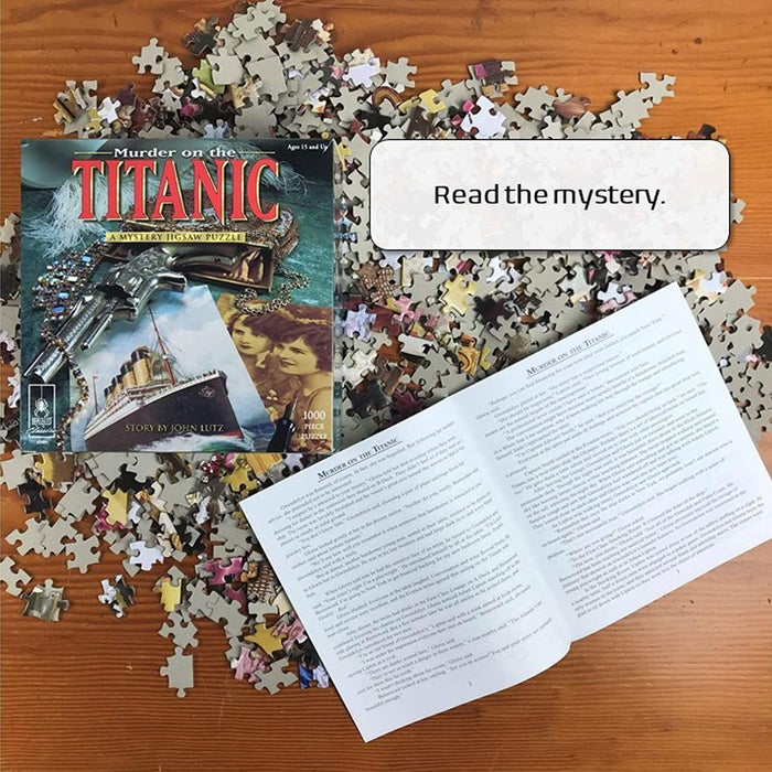 University Games - Murder On The Titanic - Classic Mystery Jigsaw Puzzle (1000-Piece Puzzle) - Limolin 