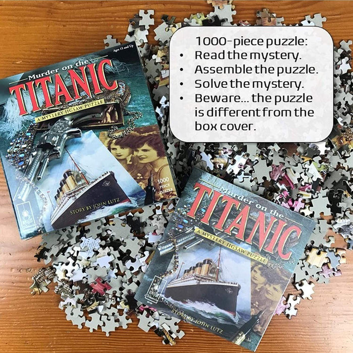 University Games - Murder On The Titanic - Classic Mystery Jigsaw Puzzle (1000-Piece Puzzle) - Limolin 