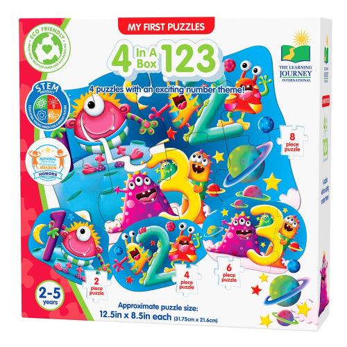 University Games - My First Puzzle Sets - 4-in-A-Box Puzzles - 123