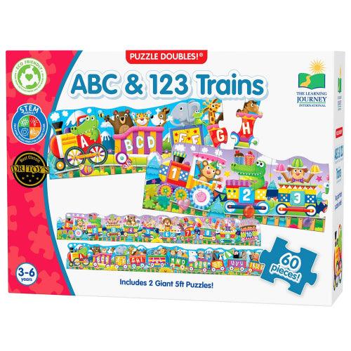 University Games - Puzzle Doubles - Giant Abc & 123 Train Floor Puzzles