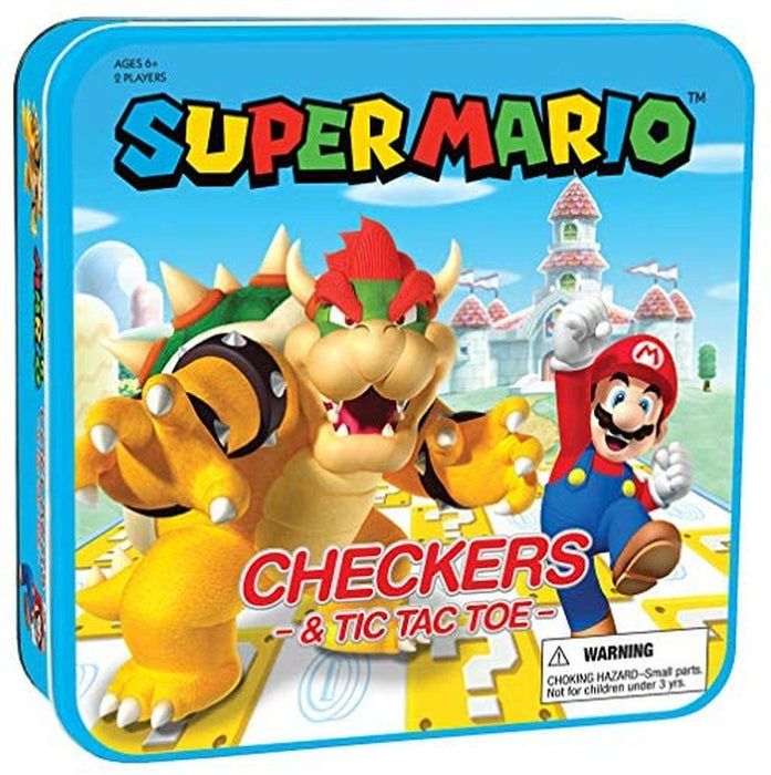 USAopoly - Super Mario Checkers & Tic - Tac - Toe Game Set - Limolin 